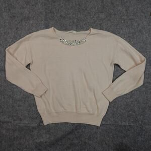 Te Chichi Sweater Womens Extra Small? Knit Crew Neck Rhinestone Embellishment